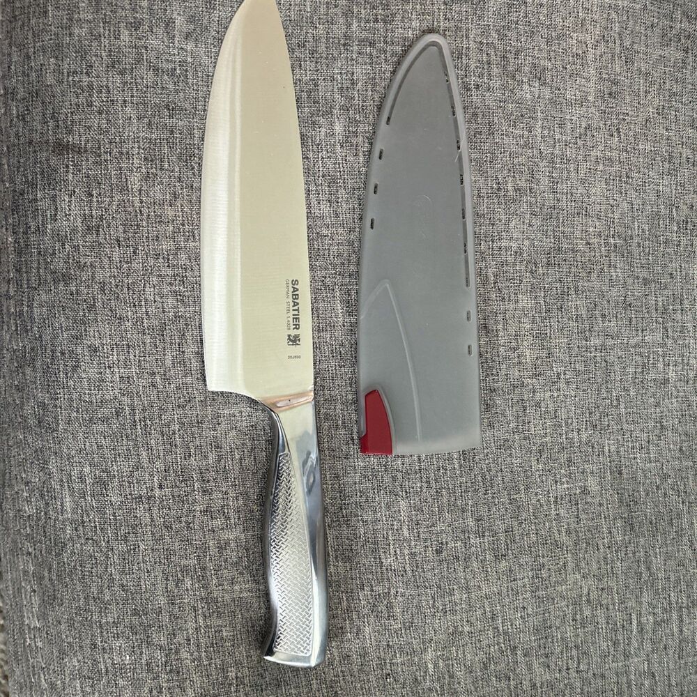 Sabatier 8" Chef's Knife with Edgekeeper Self Sharpening Sheath Stainless Steel